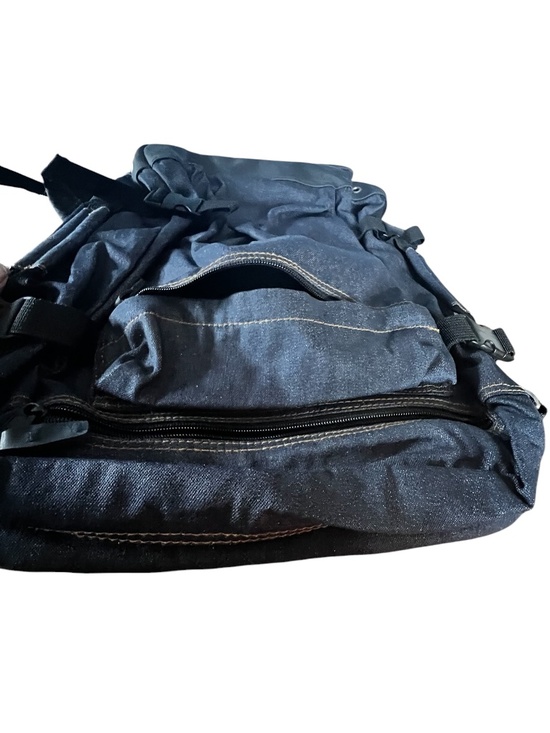 GAP Denim Backpack Large Multi-Pocket Travel School Bag Dark Blue Pre-owned main image 6